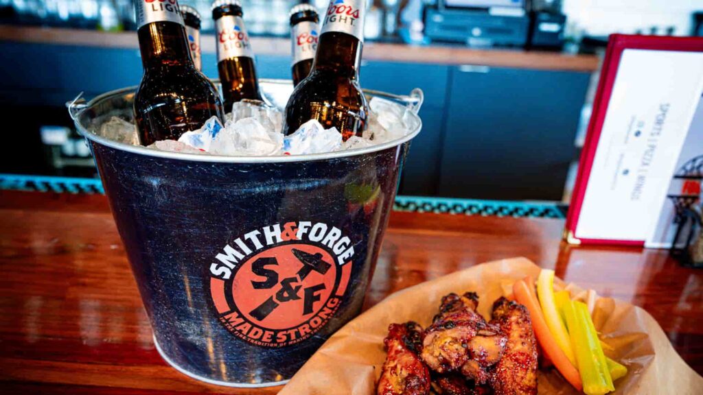 Bucket of beer and wings